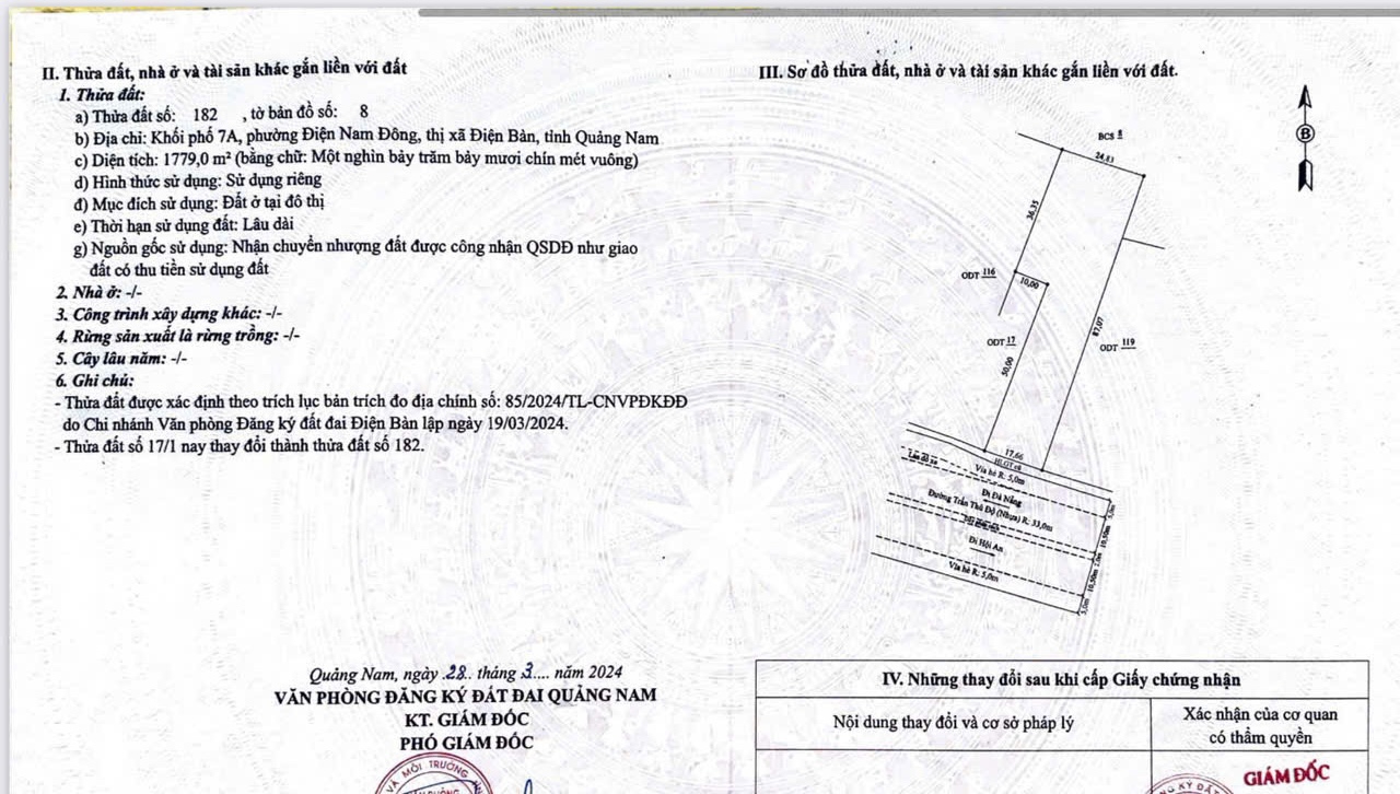 ĐẤT VÀNG HỘI AN – 1.779m² MẶT TIỀN TRẦN THỦ ĐỘ
